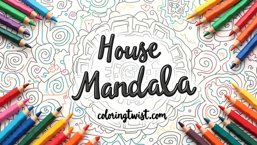House Mandala Coloring