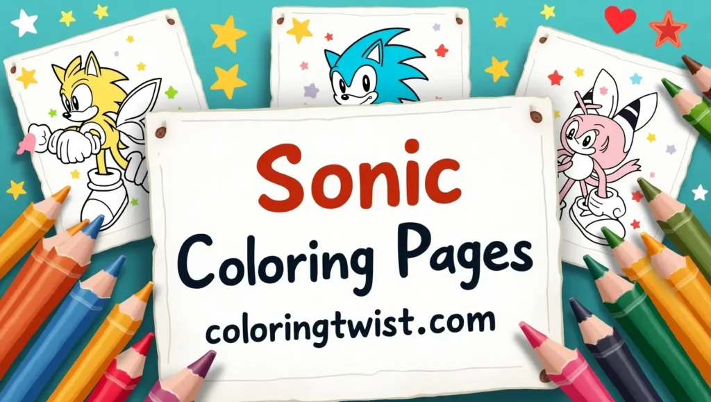 Sonic Coloring Pages