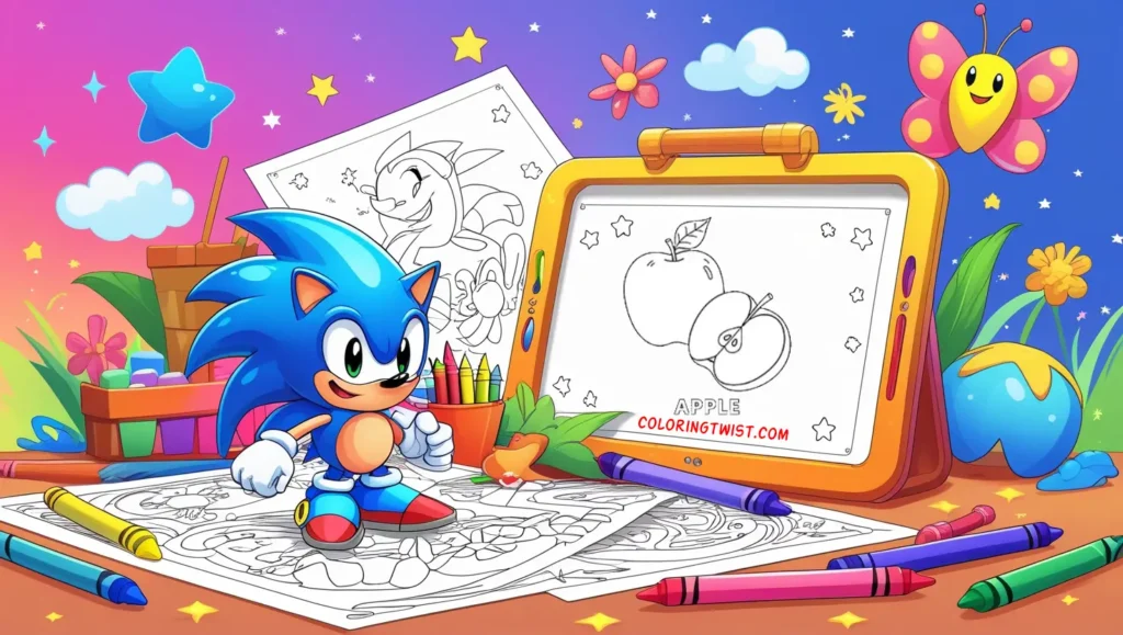 Apple Coloring Pages