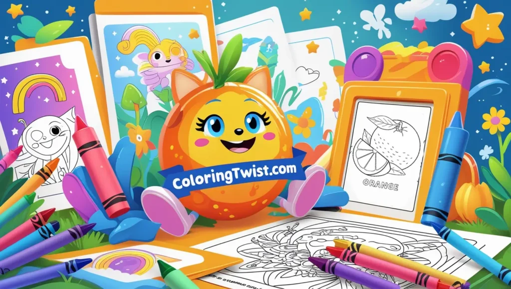 Orange Coloring Pages 