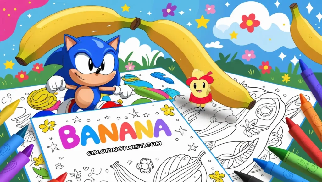 Banana Coloring Pages 