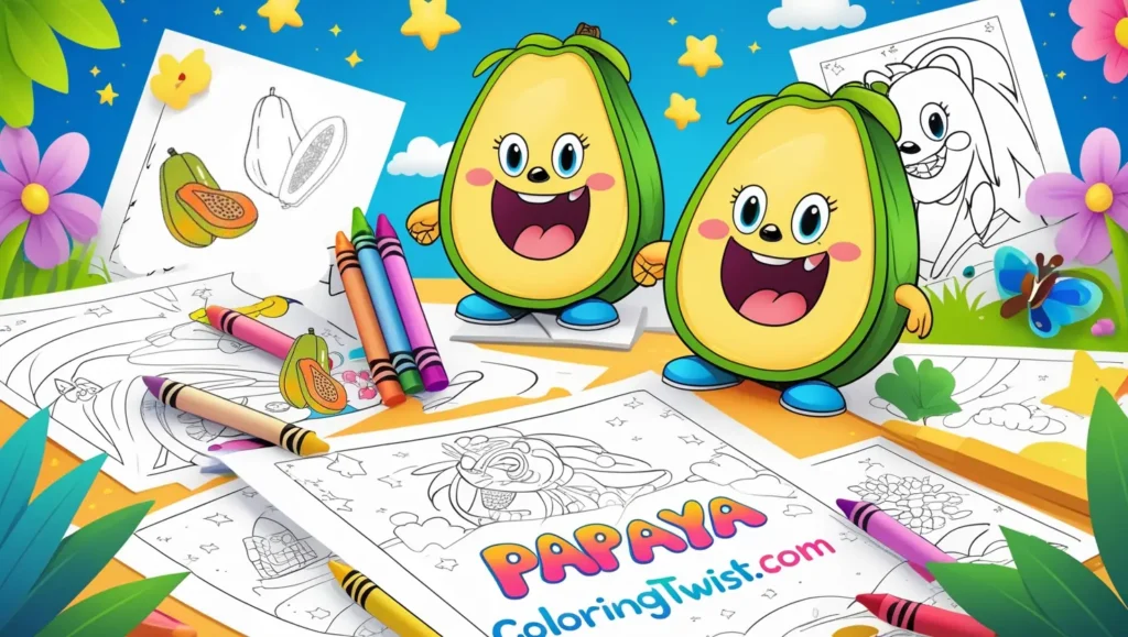 Papaya Coloring Pages 