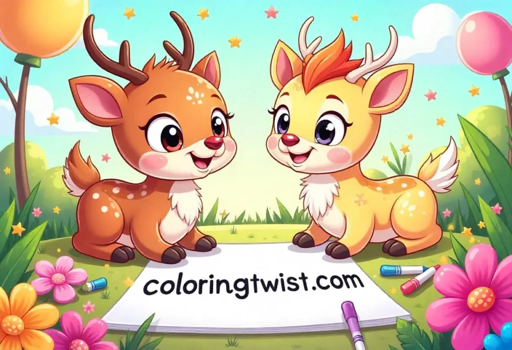 Deer Coloring Pages 