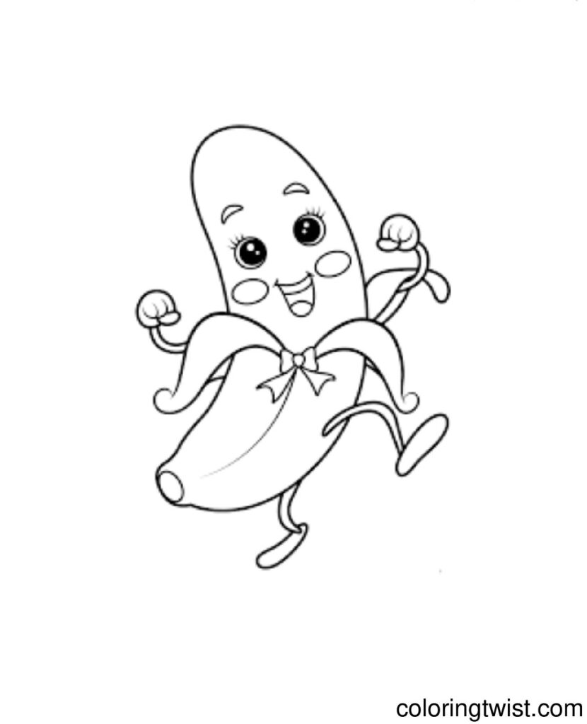 Banana Mania Coloring Page