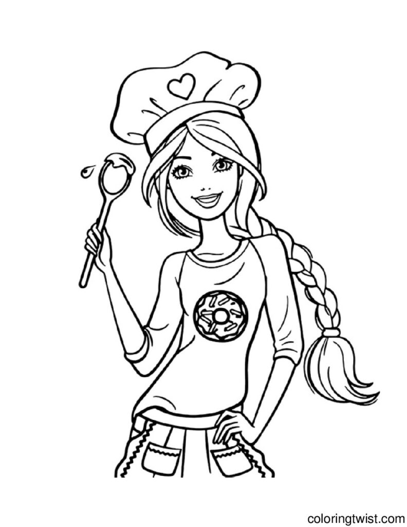 Barbie Girl Coloring Page