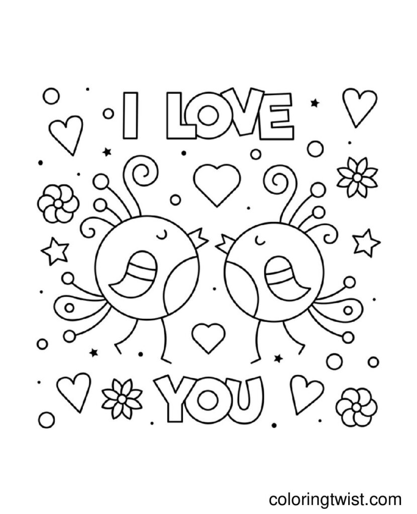 Valentine’s Day Coloring Page
