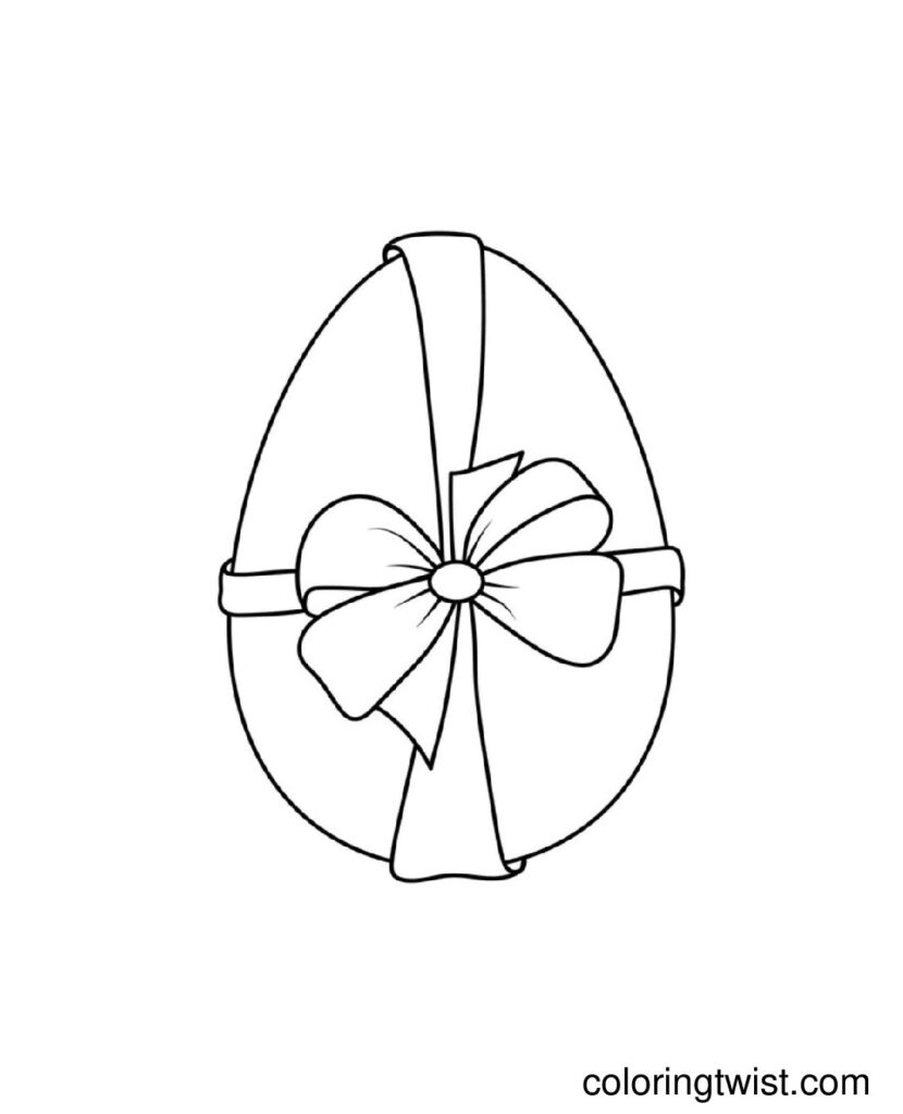 Easter Egg Gift Coloring Page