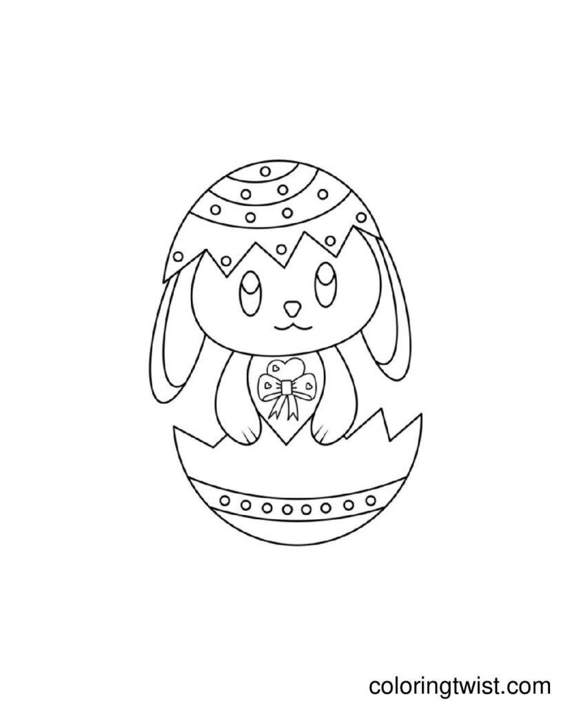 Egg Gift Coloring Page