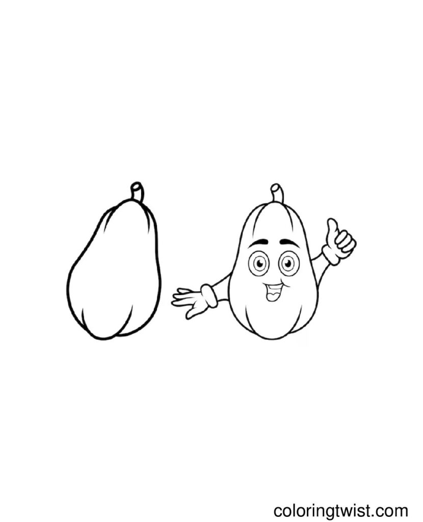 Papaya Coloring Page