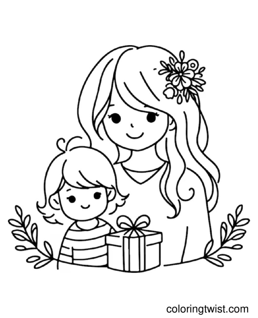 Mothers Day Coloring Page