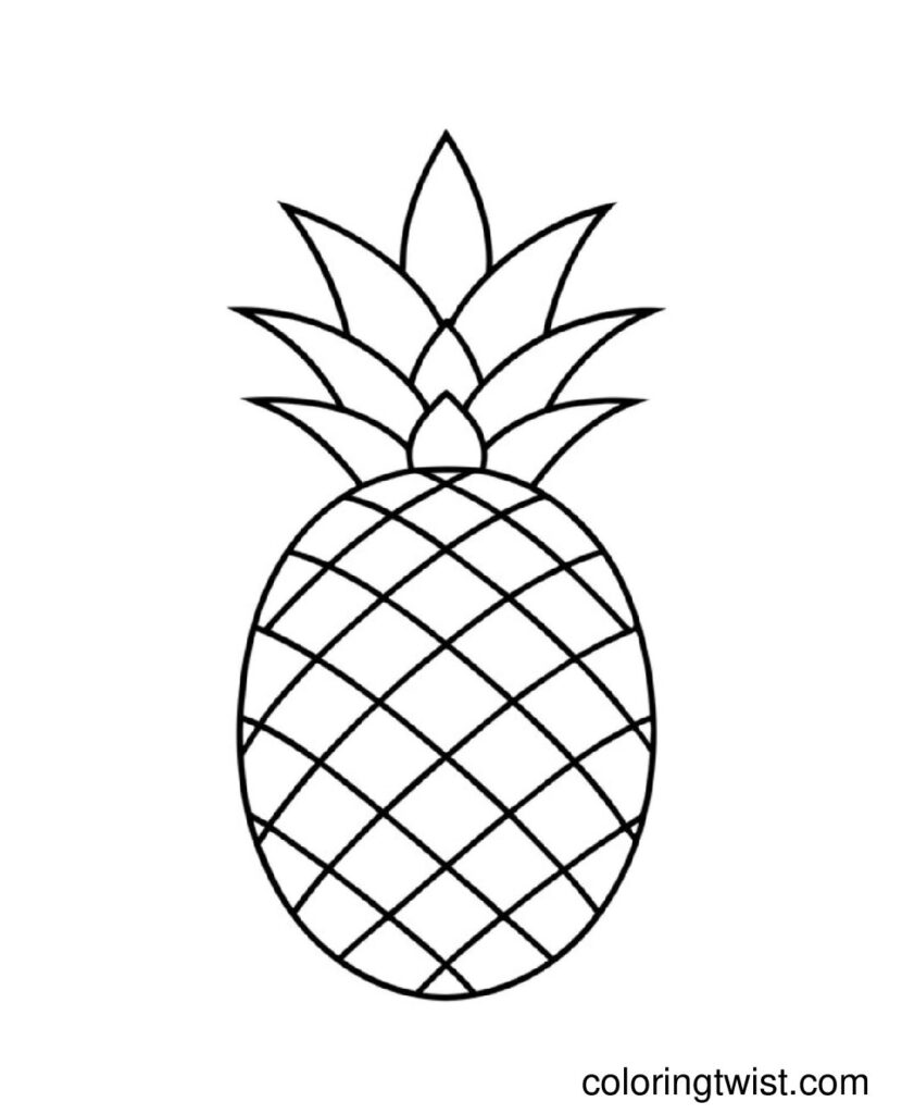 Pure Pineapple Coloring Page