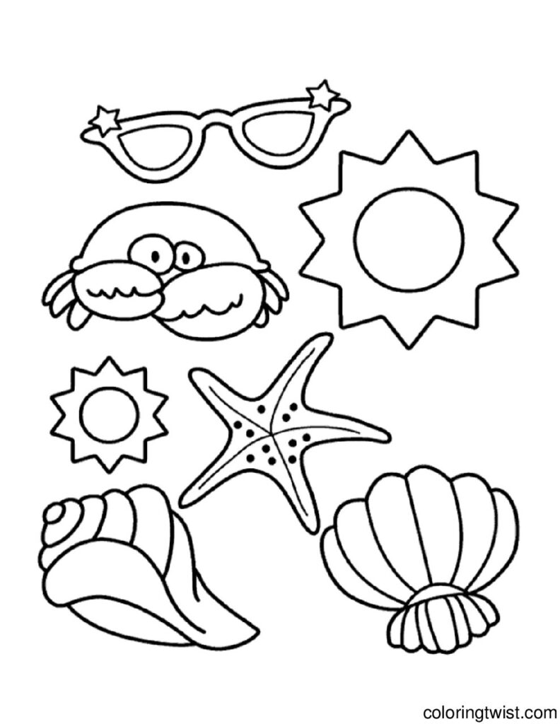 Summer Mix Coloring Page